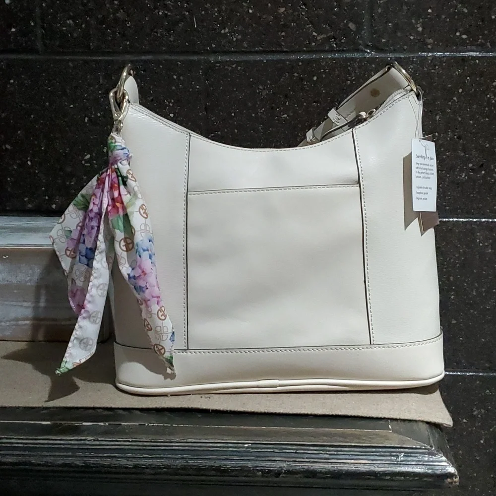 NWT GB GIANI BERNINI BARK IVORY BAG NEW - Picture 4 of 8